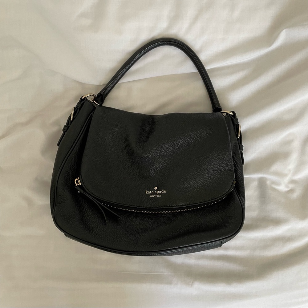 ♠️ Kate Spade ♠️ Black Pebbled Leather Satchel